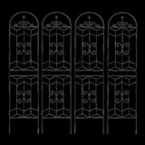 4 Pack Metal Garden Trellis 86.7" x 19.7" Rustproof Trellis for Climbing Plants Outdoor Flower W1586P268071