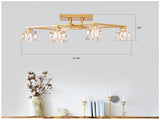 6-Light Crystal Ceiling Light for Dining Room, Modern Ceiling Lamp with Light Fixture For Entryway, W1592P251110