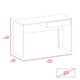 ZNTS Acre Writing Computer Desk, Two Drawers -Black B07091889