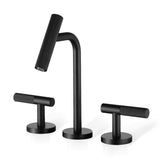 Two Handles Widespread 8 inch Bathroom Matte Black 3 Pieces Basins Lavatory Sink W1217P298894