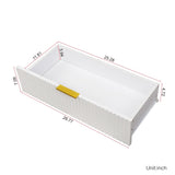 Modern warm white TV cabinet , for Living Room Bedroom W331P240826