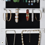 ZNTS Full Mirror Fashion Simple Jewelry Storage Cabinet With Led Light Can Be Hung On The Door Or Wall 97790042