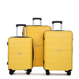 Hardshell Suitcase Spinner Wheels PP Luggages Lightweight Durable Suitcase with TSA Lock,3-Piece W28452163
