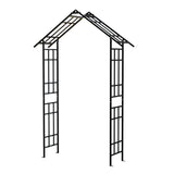 Metal Garden Arch with Adjustable Width W42.52''W78.15'' Climbing Plants Support Rose Arch Outdoor W1586P268885