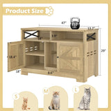 GO Cat Litter Box Enclosure for 2 Cats, Double Hidden Litter Box Furniture Cat Washroom, Farmhouse N704P270702D