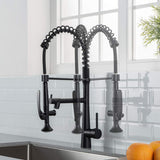 Heavy Duty Commercial Style Kitchen Sink Faucet, Single Handle Pre-Rinse Spring Sprayer Kitchen W1932P172299