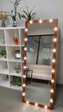 Hollywood Full Length Mirror with Lights Full Body Vanity Mirror with 3 Color Modes Wall Lighted W708P297645