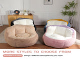 Oversized Bean Bag Chairs,Multicolor Faux Fur Couch Filled with Shredded Sponge,Large Lounger Sofa 63896610