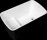 49'' x 28'' Acrylic Freestanding Soaking Bathtub, Square-shape Japanese Soaking Hot Tub, Sit-In W1573P170472