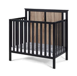Connelly Mini Crib With Mattress Pad Black/Vintage Walnut B022P204868