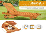 183*58*36.5cm Outdoor Garden Fir With Wheels And Drawers Two-Speed Adjustment Garden Wooden Bed 26963924