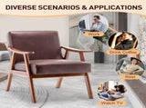 Mid-Century Modern Chair, Living Room Chair with Solid Wood Frame, Accent Chair Extra-Thick W2200P186179
