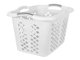 (2 pack) 2 Bushel Lamper Laundry Basket with Silver Handles, White, Adult 07543038