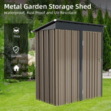 ZNTS Patio, Lawn & Garden,5*3FT Outdoor Storage,Tool with Sloping Roof and Lockable Door, Metal W1598P153006