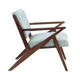 30" Mid-Century Modern Accent Chair with Plush Cushions, Angled Arm Design, and Sturdy Solid Wood N767P205861G