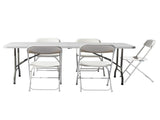 6FT Outdoor Courtyard Foldable Long Table 50662573