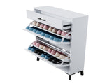Shoe Storage Cabinet for Entryway, Free Standing Shoe Organizer with 2 Flip Drawers, Hidden Shoe 63092686