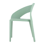 Summer - Haze Green Polypropylene Single-Side Chair - One-Piece Design for Indoor & Outdoor W3450P322880