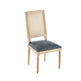 French Country Dining Chairs Elegant Cane Backrest & Upholstered Seats with Fluted Legs N767P263678H
