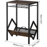 ZNTS Electric stand with vinyl storage rack, 3-layer coffee table vinyl record display 28473775