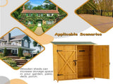 Outdoor Storage Shed with Lockable Door, Wooden Tool Storage Shed with Detachable Shelves and Pitch 28814055