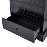 ZNTS Storage Cabinet with 2 Doors and 4 Drawers for Bathroom, Office, Adjustable Shelf, MDF Board with 85954372