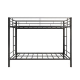 Metal Bunk Bed Twin Over Twin, Heavy Duty Twin Bunk Beds with shelf and Slatted Support No Box W840107070