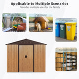 8 ft x 4 ft Outdoor Metal Storage Shed with Window and Metal Foundation for Backyard, Patio, Lawn W540P185273