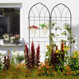 2 Pack Metal Garden Trellis 78.7" x 19.7" Rustproof Trellis for Climbing Plants Outdoor Flower 26145086