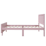 Wood Platform Bed Twin Bed Frame Mattress Foundation with Headboard and Wood Slat Support WF192440AAH