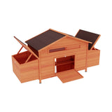 ZNTS Large Wooden Chicken Coop Outdoor Hen House Poultry Cage for Outdoor with 2 Sides Nesting Boxes,2 W773P237999