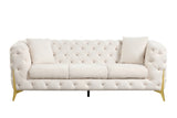 ZNTS Contempo Modern Style Sofa Made with Wood in Cream B009139142