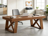 55 Inch Executive Desk Modern Computer Office Desk with Drawer Spacious 37288145