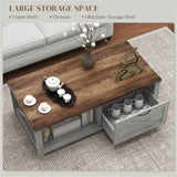 ZNTS Coffee Table with Storage （Prohibited by WalMart） 43826204