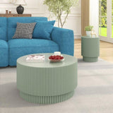 ZNTS 15.72-inch H-barrel coffee table, Nordic style, simple design, suitable for indoor and outdoor use, W1781P211085