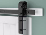 60" Bi-Folding Sliding Barn Door Hardware Kit for 4 Doors,Smoothly&Quietly,Black Track J Shape 44893812