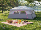 6 Person Outdoor Camping Tent, Waterproof Windproof Easy Setup, Double Layer Family Camping Tent 59606108