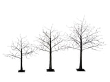 3 Pac Halloween Spooky Tree with Purple Lights, 4FT 5FT and 6FT, Lighted Black Tree for Halloween 02082078