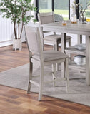 Dining Room Furniture Counter Height 5pc Set Square Table w Shelves Cushion Chairs Modern Style B01146567