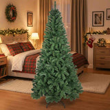 7FT Christmas Tree 774 PVC Tips Hinged Structure Artificial Plant Metal Stand Green Holiday Tree for 85700227