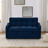Loveseats Sofa Bed with Pull-out Bed,Adjsutable Back and Two Arm Pocket,TypeC and USB Charging with W1413124444