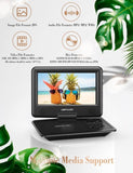 ZNTS DBPOWER 11.5" Portable DVD Player, 5-Hour Built-in Rechargeable Battery, 9" Swivel Screen Region 81468570