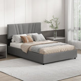 ZNTS Queen Upholstered Platform Bed with Lifting Storage, Queen Size Bed Frame with Storage and Tufted W1670P147579