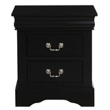 ZNTS Black 2-Drawer Nightstand B062P189240