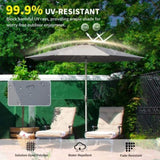 10FT Patio Umbrella, Outdoor Table Umbrella with Push Button Tilt and Crank, UV Protection W1859P195943