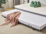 Twin Over Twin Bunk Bed with Trundle, Triple Bunk Beds for Kids Teens Adults, 14867241