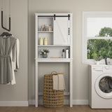 ZNTS Over-the-Toilet Storage Cabinet, Space-Saving Bathroom Cabinet, with Adjustable Shelves and A Barn W40935622