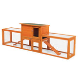 ZNTS Large three box rabbit cage,for Indoor and Outdoor Use, orange W2181P163957