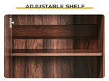 1-Door 1-Drawer 4-Tier Bathroom Vanity Grille-Finished MDF Melamine-Faced Bathroom Cabinet Arched 58187375