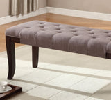 Linon Tufted Bench, Fabric, Brown T2574P164587